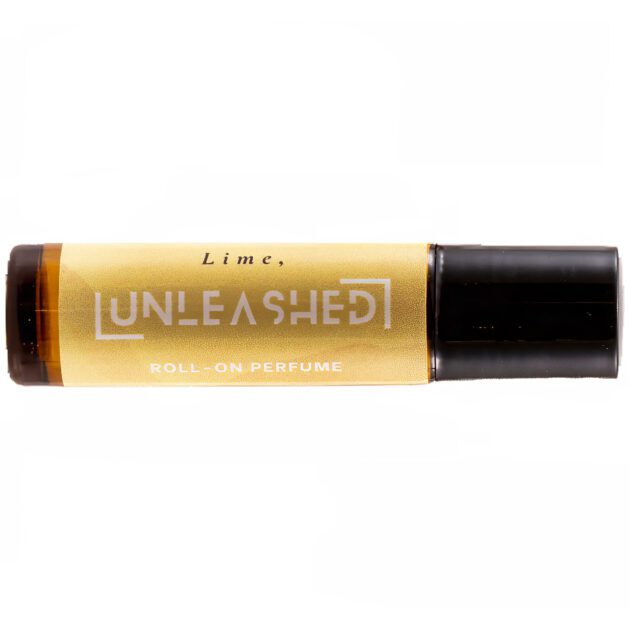 UNLEASHED Lime natural perfume bottle with key lime, fresh grass, seaspray and sea buckthorn