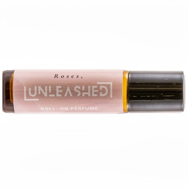 UNLEASHED Roses natural perfume bottle with Bulgarian rose, gardenia, sandalwood and white musk
