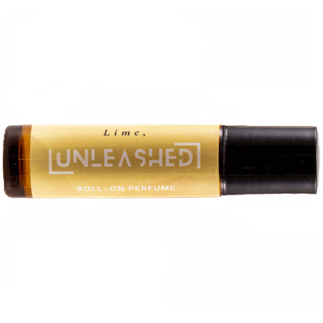 UNLEASHED Lime natural perfume bottle with key lime, fresh grass, seaspray and sea buckthorn