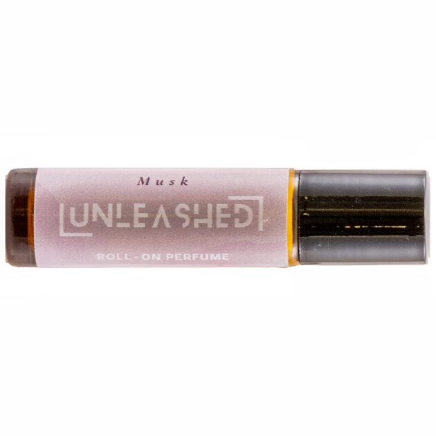 UNLEASHED Musk natural perfume bottle with plant-based musk, white musk, sandalwood and vanilla