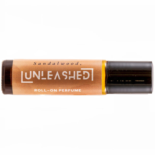 UNLEASHED Sandalwood natural perfume bottle with Indian sandalwood, vanilla and cappuccino notes