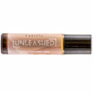 UNLEASHED Vanilla natural perfume bottle with Madagascar vanilla, patchouli, sandalwood essential oils
